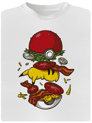 Pokémon burger gyerek sport póló White