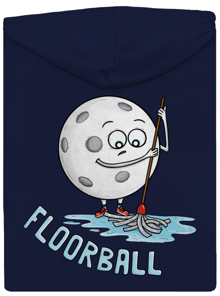Floorball cipzáras férfi pulóver Navy