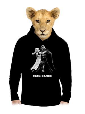 Star dance gyerek kenguruzsebes pulóver Black