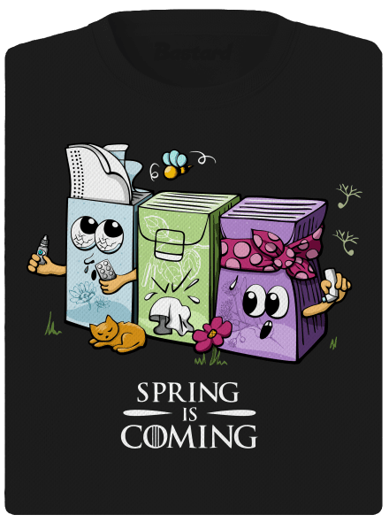 Spring is coming női sportpóló Black