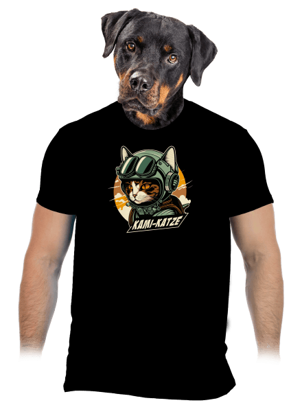 Kami-Katze férfi póló Black