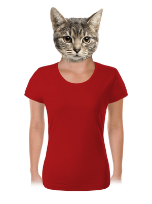 Nyomtatás nélkül női póló Red Mal
