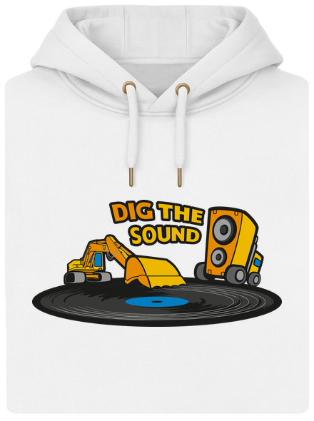 Dig the sound unisex prémium pulóver Snowwhite