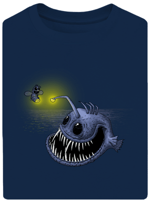 Szívem fénye unisex túlméretezett póló Midnight Blue