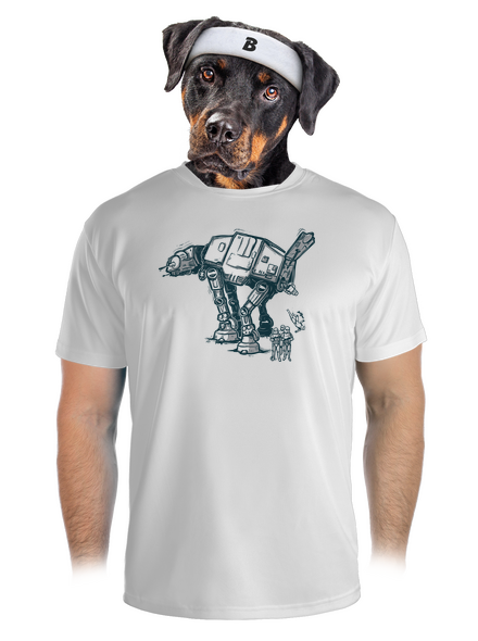 AT-AT férfi sportpóló White