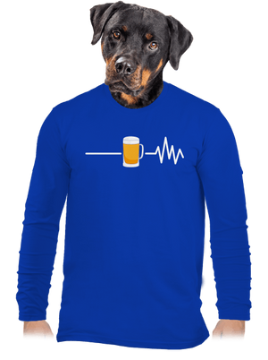 Beer help férfi hosszú ujjú póló Royal Blue