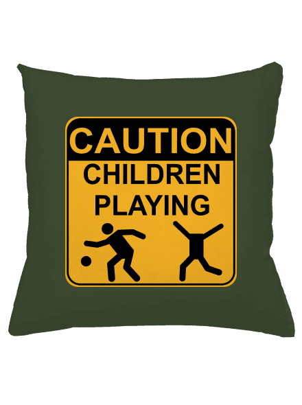 Children Playing párna Olive Green