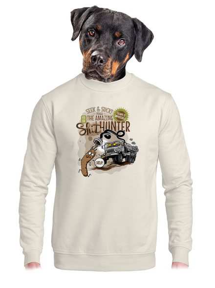 Shithunter unisex crewneck Off White
