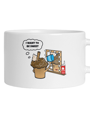 Sweet muffin macaron bögre White