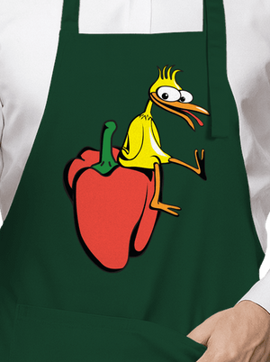 Paprikás csirke kötény Bottle Green