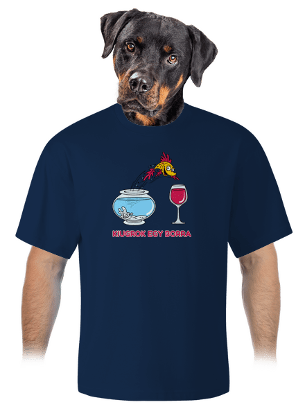 Kiugrok egy borra unisex túlméretezett póló Midnight Blue