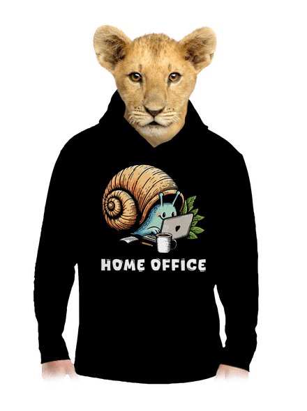 Sneka home office gyerek kenguruzsebes pulóver Black