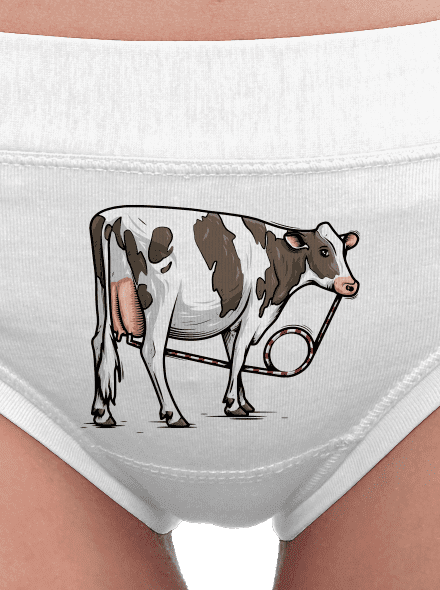 Cow drink női bugyik White