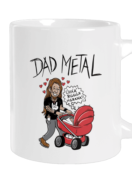 Dad metal nagy bögre White