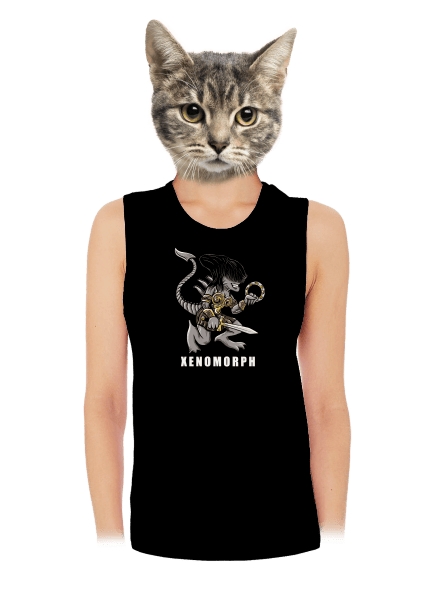 Xenomorph női bővített trikó Black