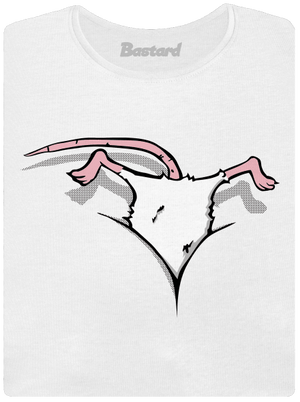 Egér a dekoltázsban prémium női póló White