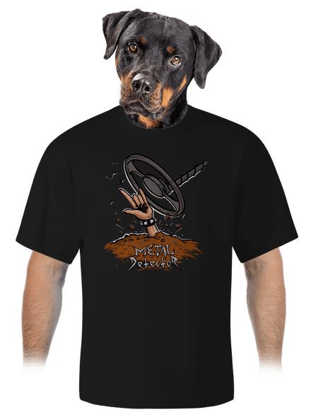 Metal detector unisex túlméretezett póló Black