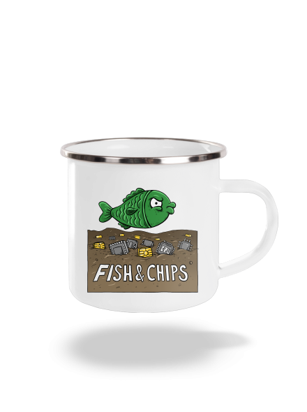 Fish and IT chips pléhbögre White