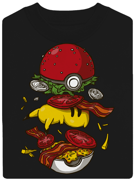 Pokémon burger unisex crewneck Black