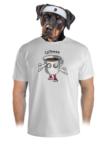 Zombie coffee férfi sportpóló White