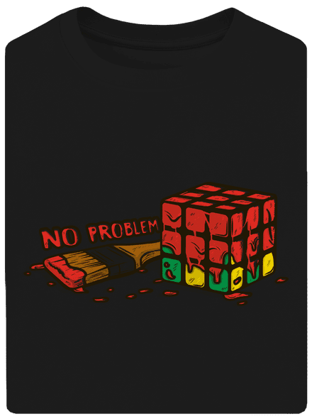 No problem unisex túlméretezett póló Black
