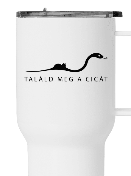 Találd meg a cicát termosz bögre White