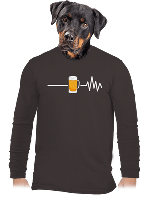 Beer help férfi hosszú ujjú póló Bear Brown