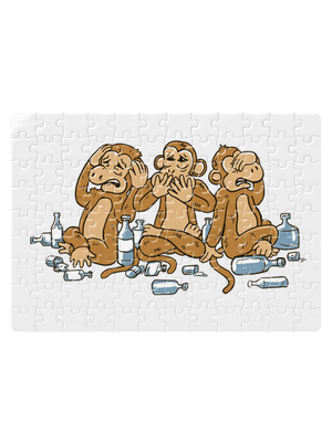 Majom trió kirakós White