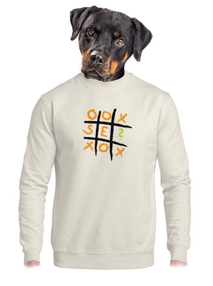 Piškvorky unisex crewneck Off White