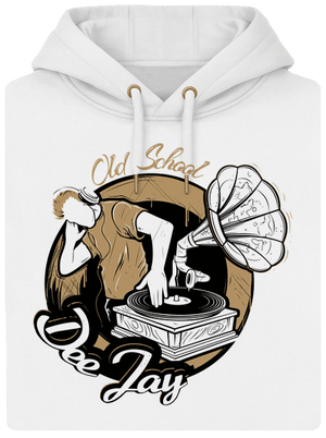 Old School DJ unisex prémium pulóver Snowwhite