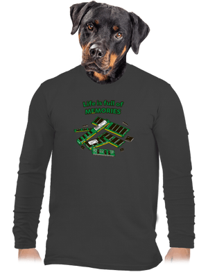 Memóriában tárolva férfi hosszú ujjú póló Dark Grey