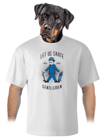 Let us skate unisex túlméretezett póló White
