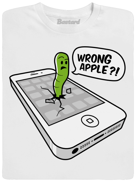 Wrong apple férfi póló White