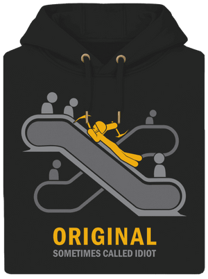 Eredeti unisex prémium pulóver Dark Black