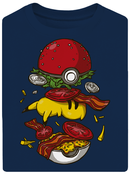 Pokémon burger unisex túlméretezett póló Midnight Blue