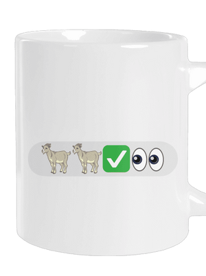 Emoji nagy bögre White