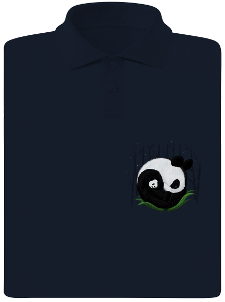 Két alvó panda férfi pólóingek Navy Mal