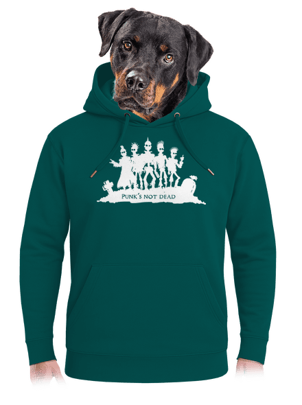 Punks not dead! unisex prémium pulóver Emerald Green
