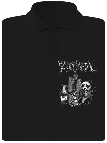ZOO metal férfi pólóingek Black