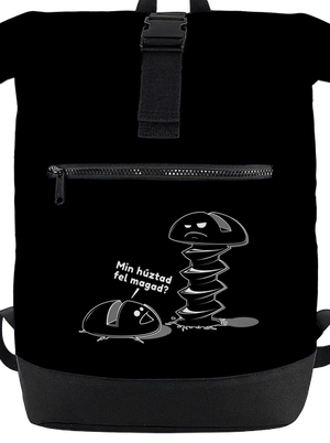 Felhúzva hátizsák Black