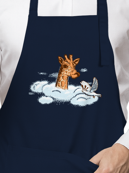 Zsiráf a felhőkben kötény Navy