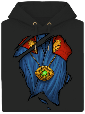 Doctor Inside unisex prémium pulóver Dark Black