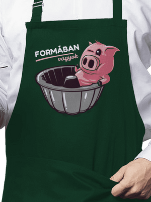 Formában kötény Bottle Green