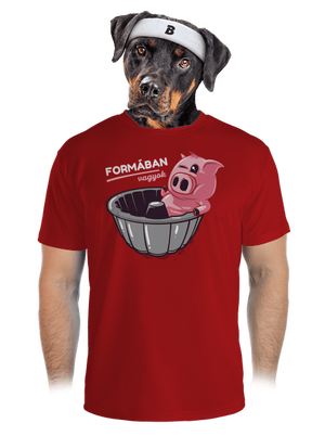 Formában férfi sportpóló Red Mal