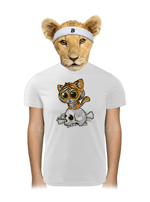 Tigriskölyök gyerek sport póló White