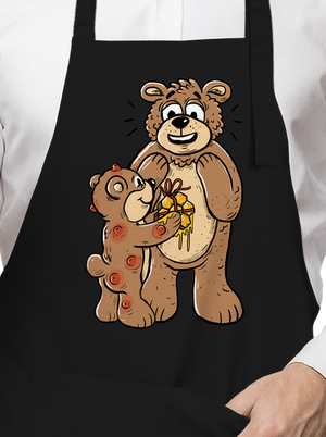 Büszke szülők kötény Black