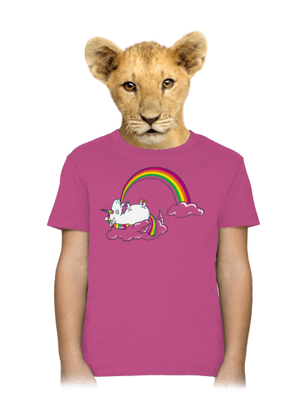 A szivárvány titka gyerek póló Fuchsia