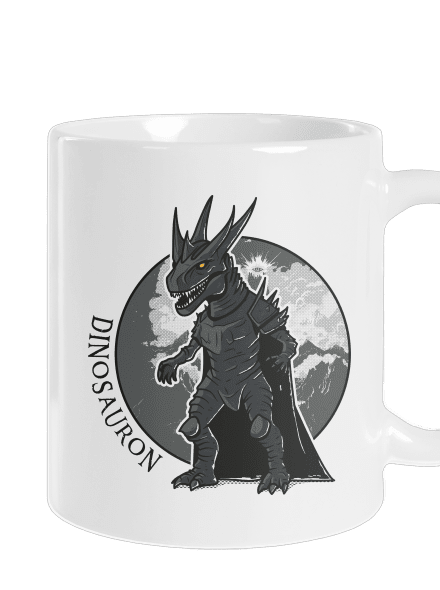 Dinosauron hagyományos bögre White