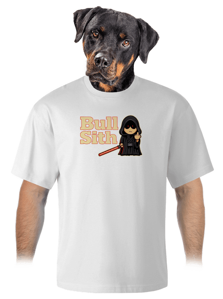 Bull sith unisex túlméretezett póló White