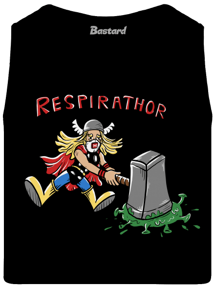 Respirathor férfi trikó Black